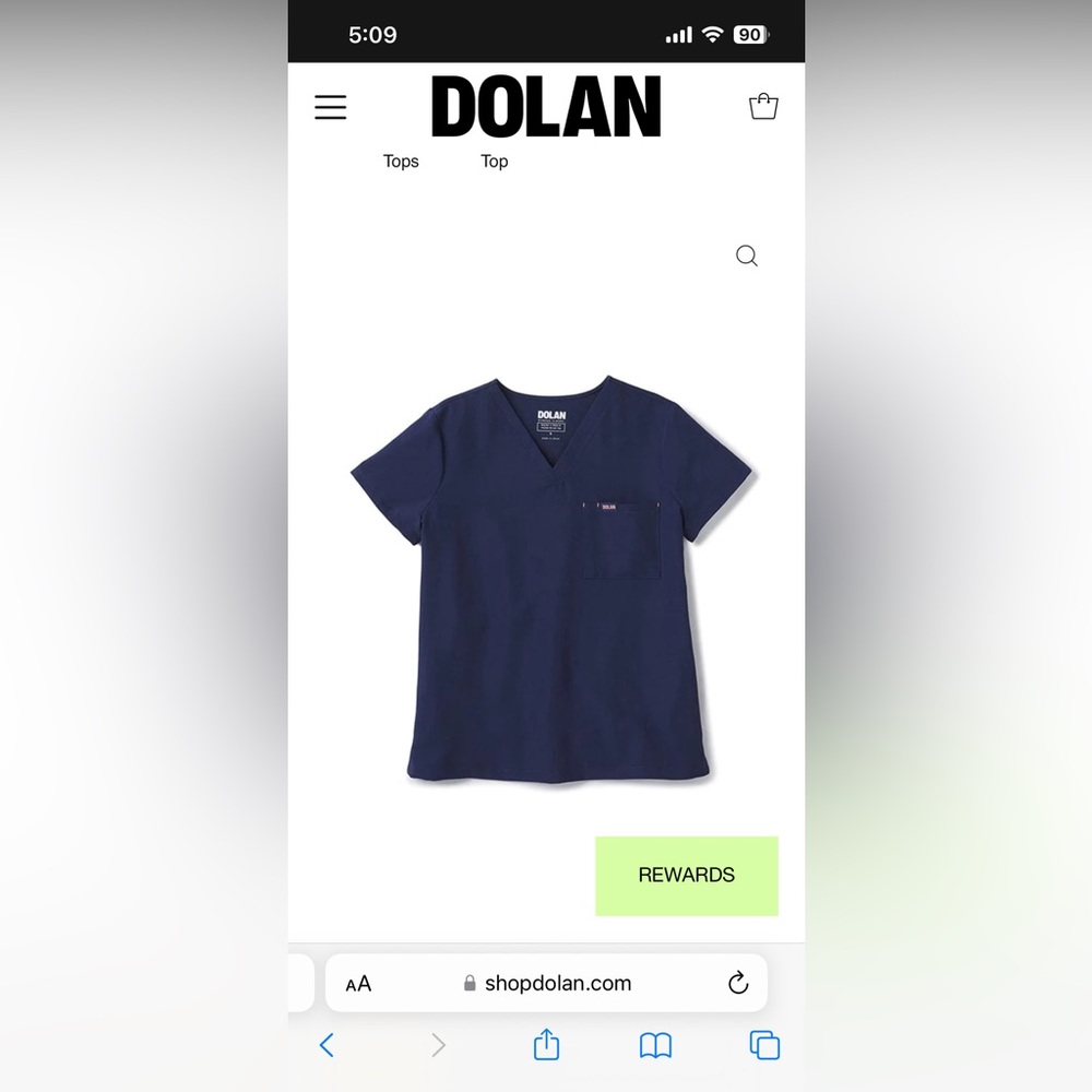 Dolan Navy scrub top size XS